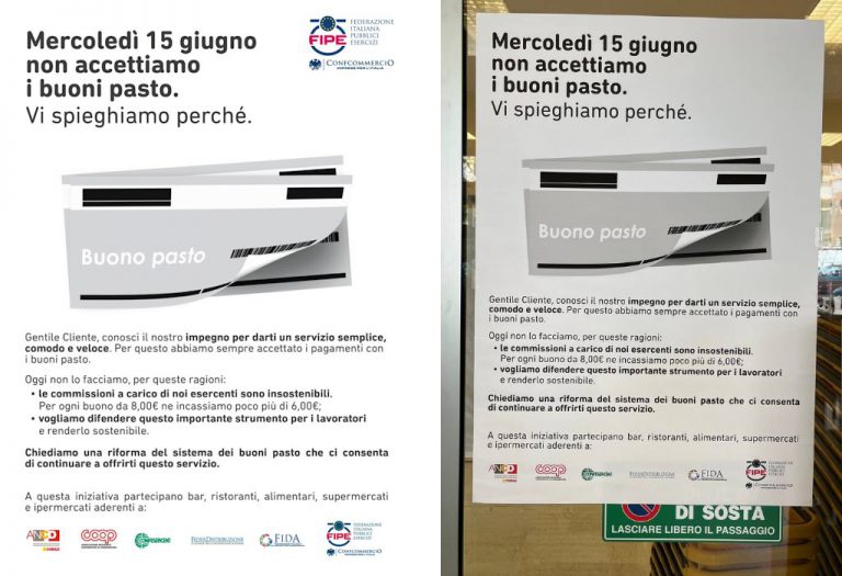 Sciopero dei Buoni Pasto il 15 giugno 2022 presso negozi e supermercati