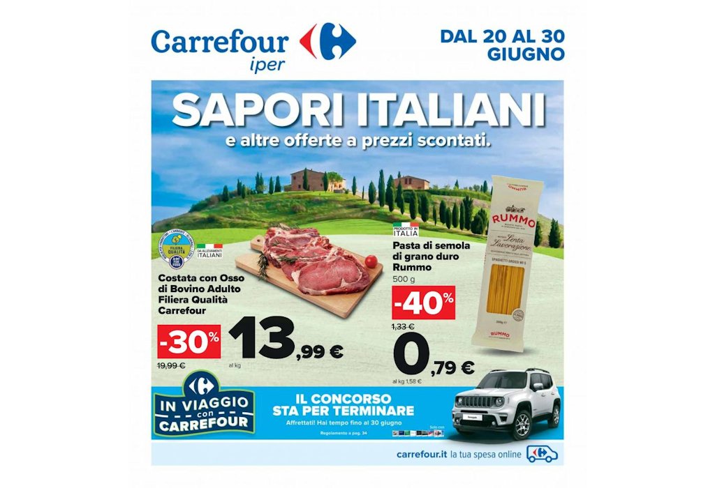 Volantino Carrefour Iper dal 20 al 30 giugno 2022