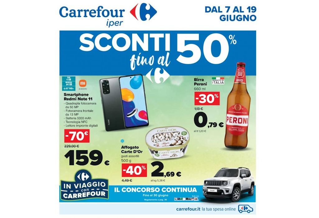 Volantino Carrefour Iper dal 7 al 19 giugno 2022