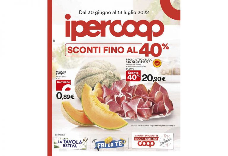 Volantino Ipercoop dal 30 giugno al 13 luglio 2022