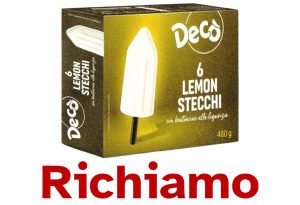 Richiamati gelati al limone per allergene non dichiarato in etichetta