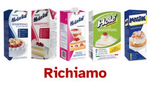 Richiamata crema vegetale da montare per allergene non dichiarato in etichetta