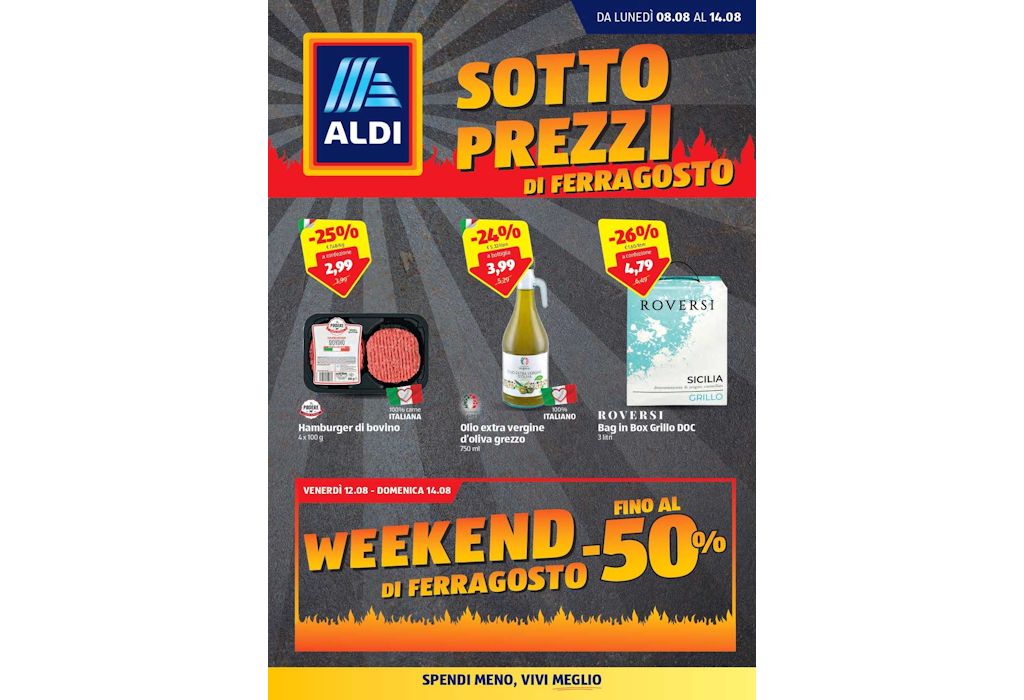 Volantino Aldi dal 8 al 14 agosto 2022