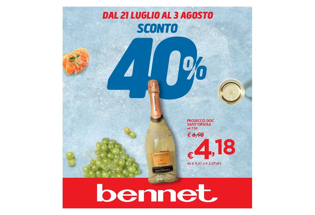 Volantino Bennet dal 21 luglio al 3 agosto 2022