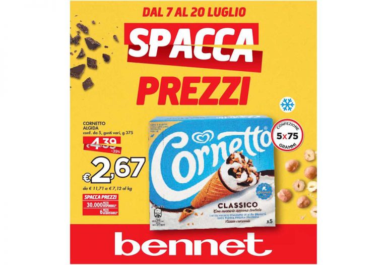 Volantino Bennet dal 7 al 20 luglio 2022