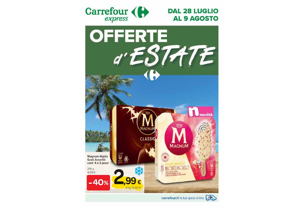 Volantino Carrefour Express dal 28 luglio al 9 agosto 2022