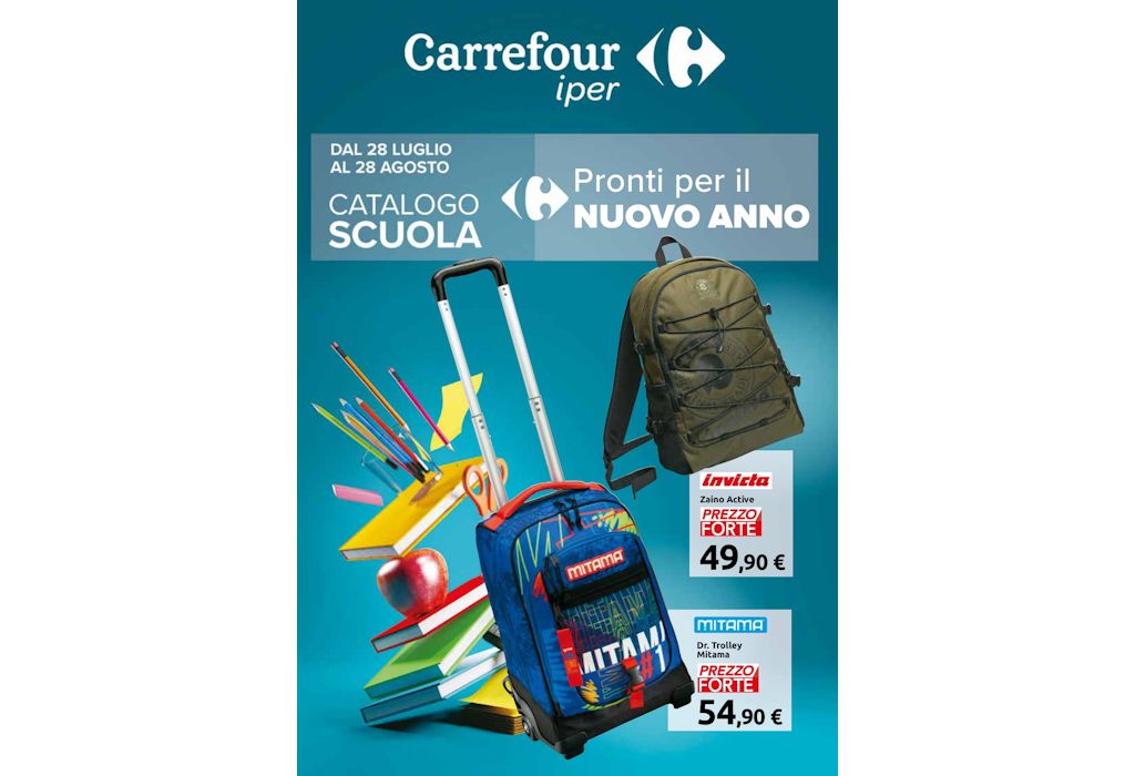 Volantino Carrefour Scuola dal 28 luglio al 28 agosto 2022