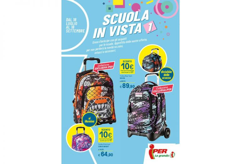 Volantino Iper Scuola dal 18 luglio al 18 settembre 2022