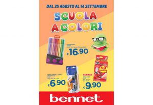 Volantino Bennet Scuola dal 25 agosto al 14 settembre 2022