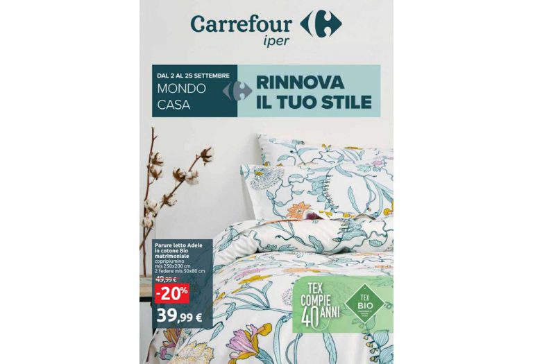 Volantino Carrefour Casa dal 2 al 25 settembre 2022