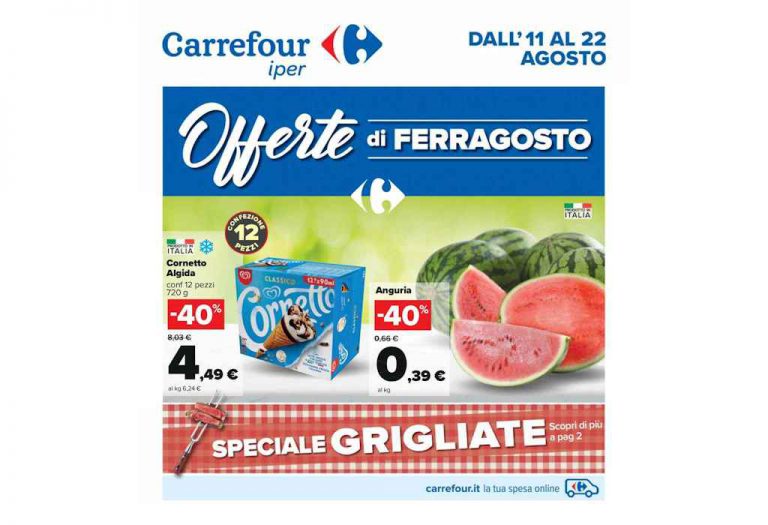 Volantino Carrefour Iper dal 11 al 22 agosto 2022