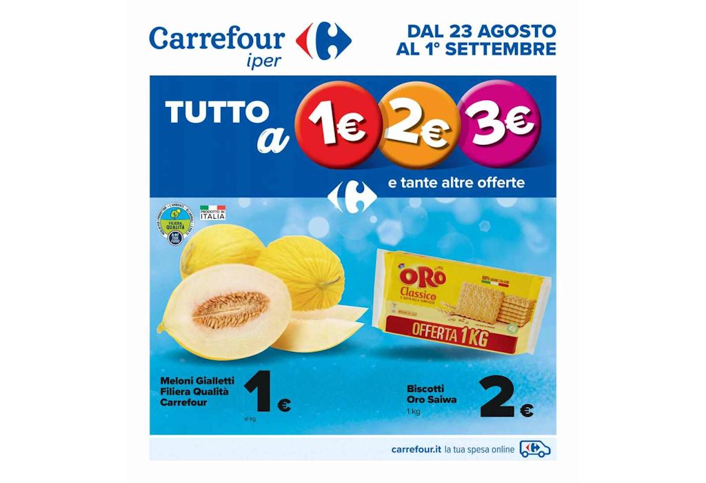 Volantino Carrefour Iper dal 23 agosto al 1 settembre 2022
