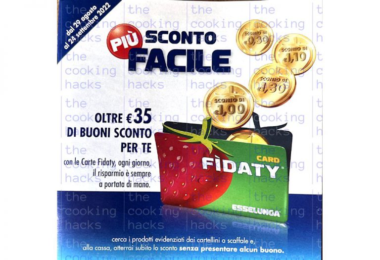 Volantino Esselunga Più Sconto Facile dal 29 agosto al 24 settembre 2022