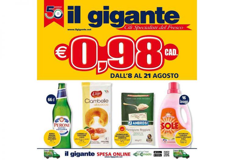 Volantino Il Gigante dal 8 al 21 agosto 2022