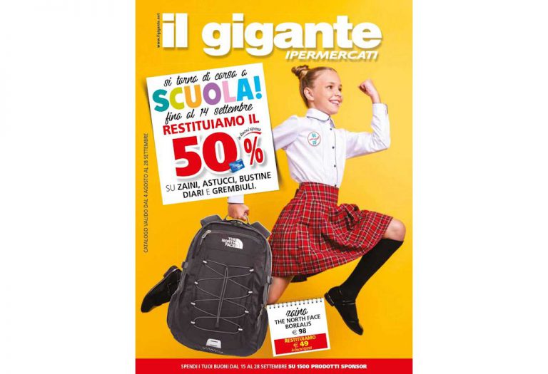 Volantino Il Gigante Scuola dal 4 agosto al 28 settembre 2022