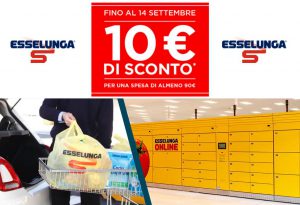 Buono sconto Esselunga di 10 € per la spesa al Clicca e Vai o Locker