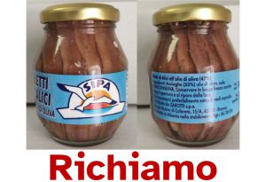 Richiamati filetti di alici per rischio chimico