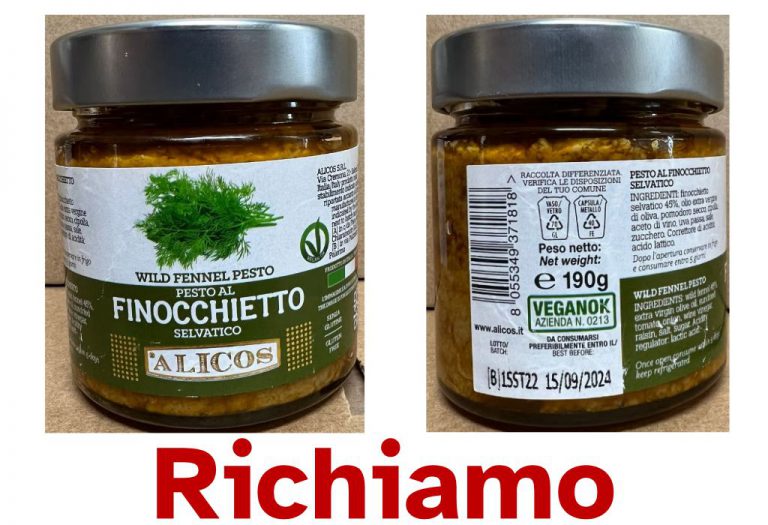 Richiamato pesto di finocchietto selvatico per possibile proliferazione di botulino