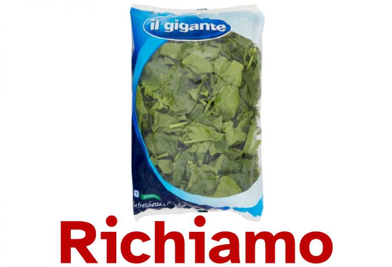 Richiamati spinaci per "allerta regionale"