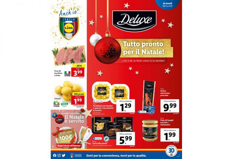 Volantino Lidl dal 28 novembre al 4 dicembre 2022