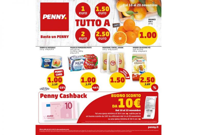 Volantino Penny dal 10 al 20 novembre 2022