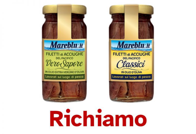 Richiamati filetti di acciughe in olio di oliva per possibile alterazione e presenza di istamina