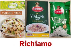 Richiamato riso Vialone Nano per possibile presenza di funghicida