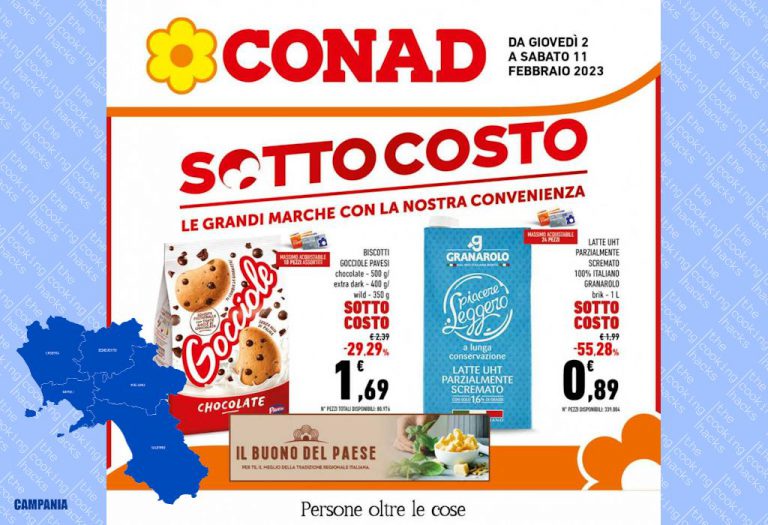 Volantino Conad Campania dal 2 al 11 febbraio 2023