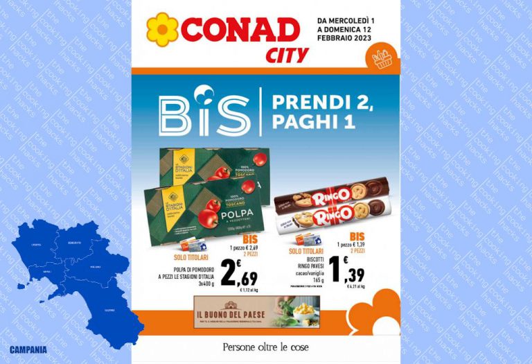 Volantino Conad City Campania dal 1 al 12 febbraio 2023