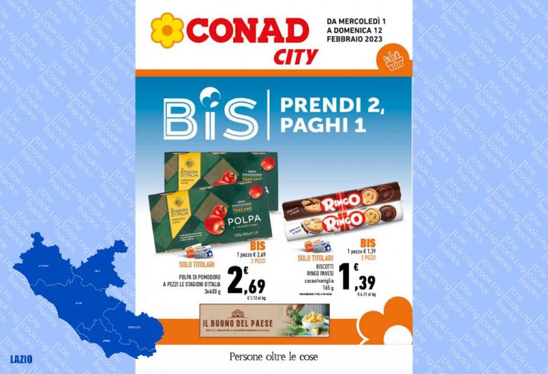 Volantino Conad City Lazio dal 1 al 12 febbraio 2023