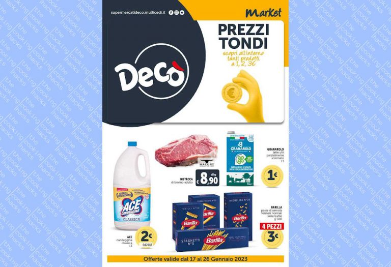 Volantino Decò Market dal 17 al 26 gennaio 2023