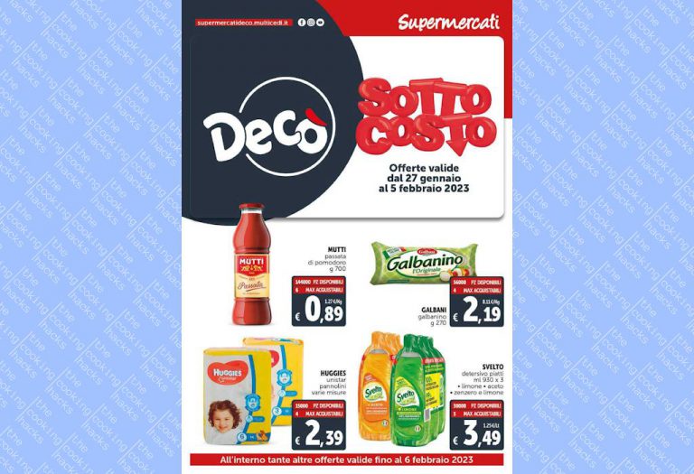 Volantino Decò Supermercati dal 27 gennaio al 5 febbraio 2023