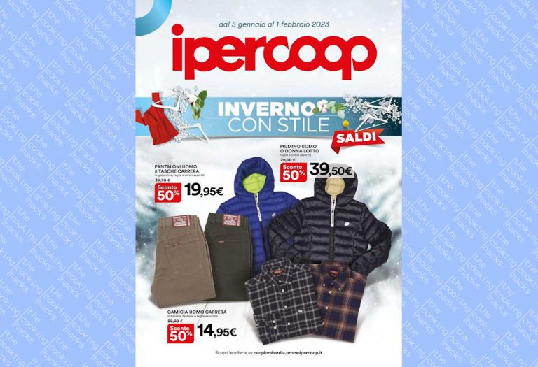 Volantino Ipercoop Abbigliamento dal 5 gennaio al 1 febbraio 2023