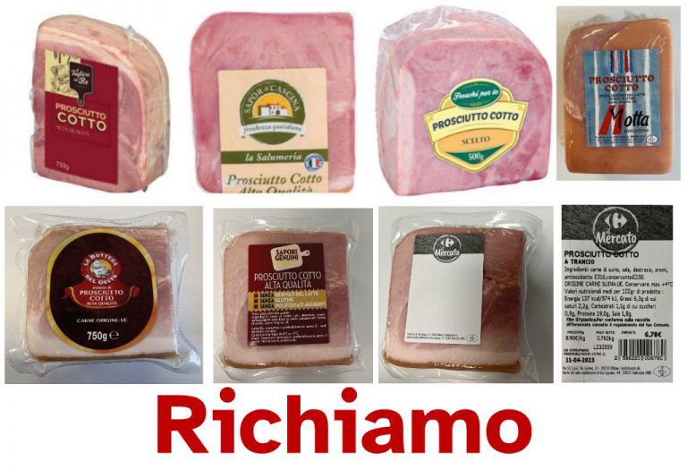 Richiamati tranci di prosciutto cotto per allergene non dichiarato