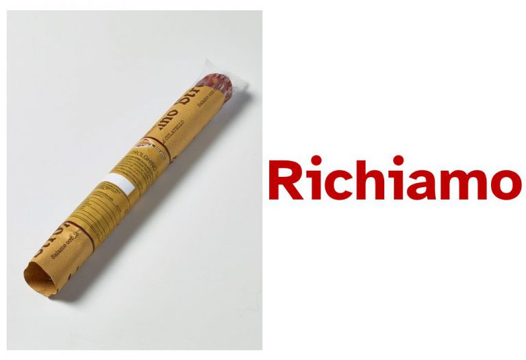 Richiamato salame strolghino per presenza di Salmonella