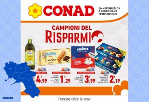 Volantino Conad Campania dal 15 al 26 febbraio 2023