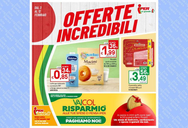 Volantino Iper dal 3 al 12 febbraio 2023