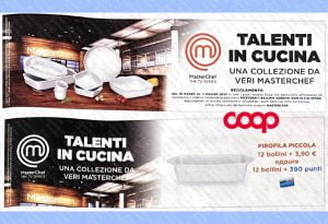 Collezione Talenti in cucina Masterchef Coop: la raccolta bollini 2023 per le pirofile