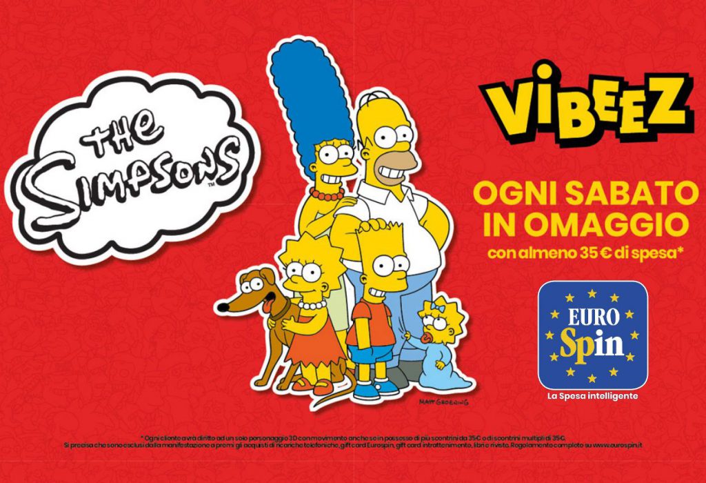 Collezione Eurospin Simpsons 2023: la raccolta dei personaggi Vibeez ogni sabato da Eurospin