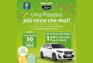 Concorso Lidl Deluxe Pasqua 2023: in palio 50 buoni spesa da 100€ al giorno e una BMW X1 xDRIVE25e Plug-In Hybrid