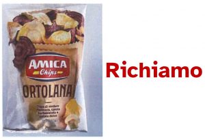 Richiamate patatine Amica Chips Ortolana per alti livelli di acrilammide