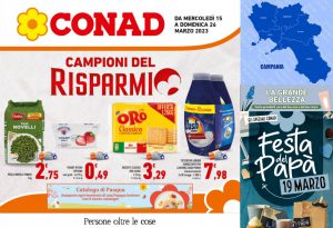 Volantino Conad Campania dal 15 al 26 marzo 2023