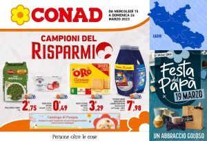 Volantino Conad Lazio dal 15 al 26 marzo 2023