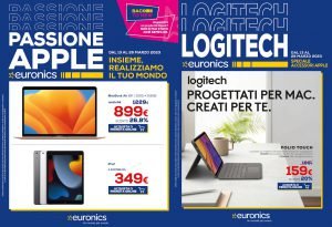 Volantino Euronics Speciale Apple e Logitech dal 13 al 26 marzo 2023