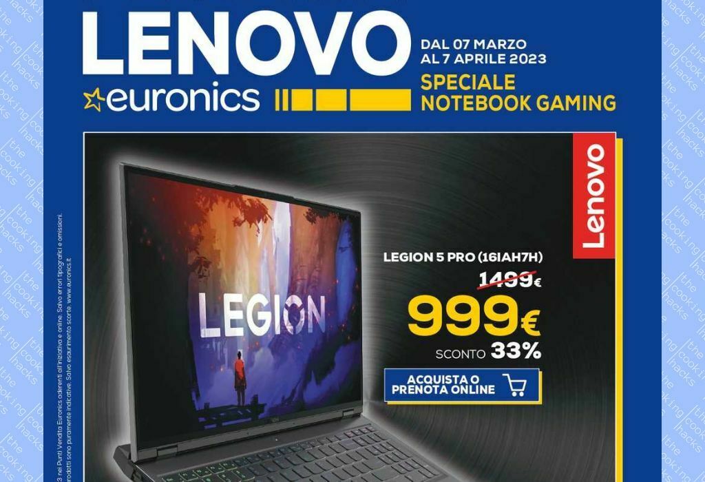 Volantino Euronics Speciale Lenovo dal 7 marzo al 7 aprile 2023