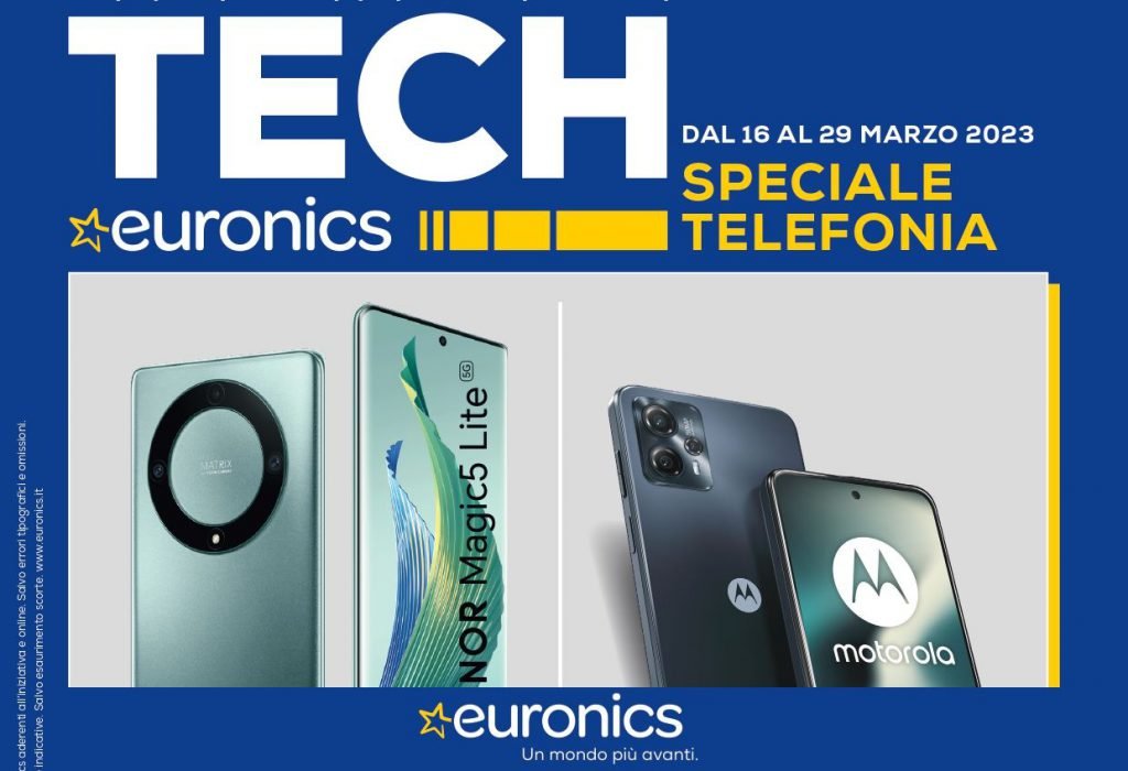 Volantino Euronics Speciale Telefonia dal 16 al 29 marzo 2023