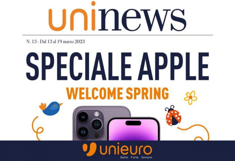 Volantino Unieuro Speciale Apple dal 13 al 19 marzo 2023