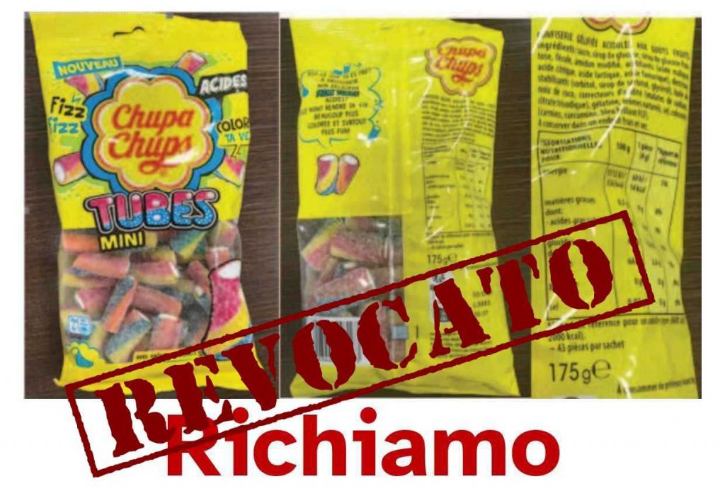 Richiamate Chupa Chups Tubes Mini per mancata indicazione di possibili allergeni (Revocato)