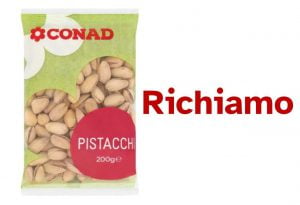 Richiamati Pistacchi Conad per presenza di micotossine oltre il limite di legge