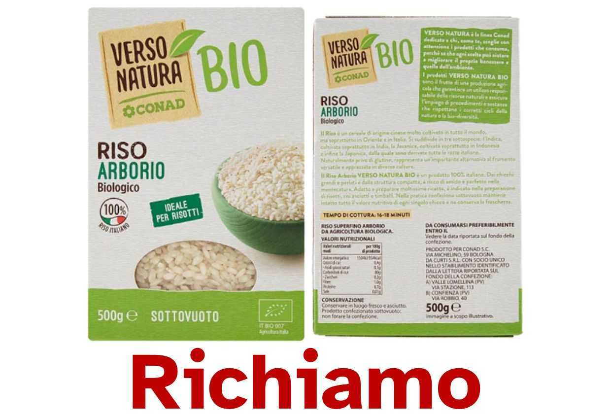 Richiamato riso Arborio Conad per presenza di Cadmio